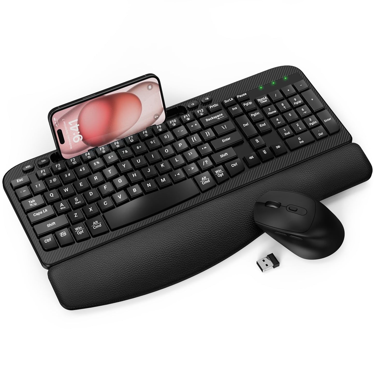 Ergonomic Wireless Keyboard and Mouse Combo