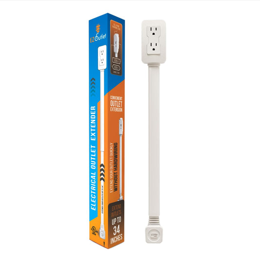 EZ Outlet Electrical Outlet Extender. Access Hard-to-Reach Outlets!