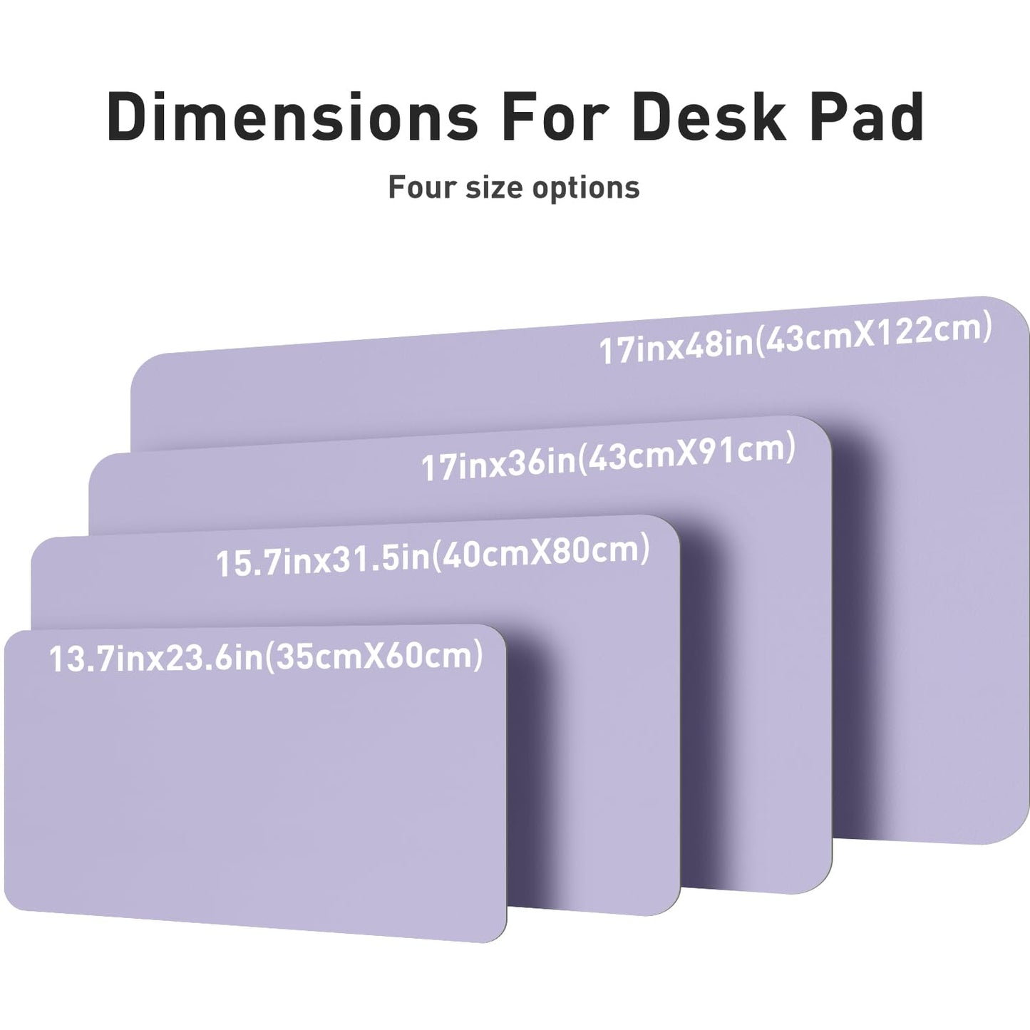 Elegant Lavender Leather Desk Pad, Waterproof & Sleek