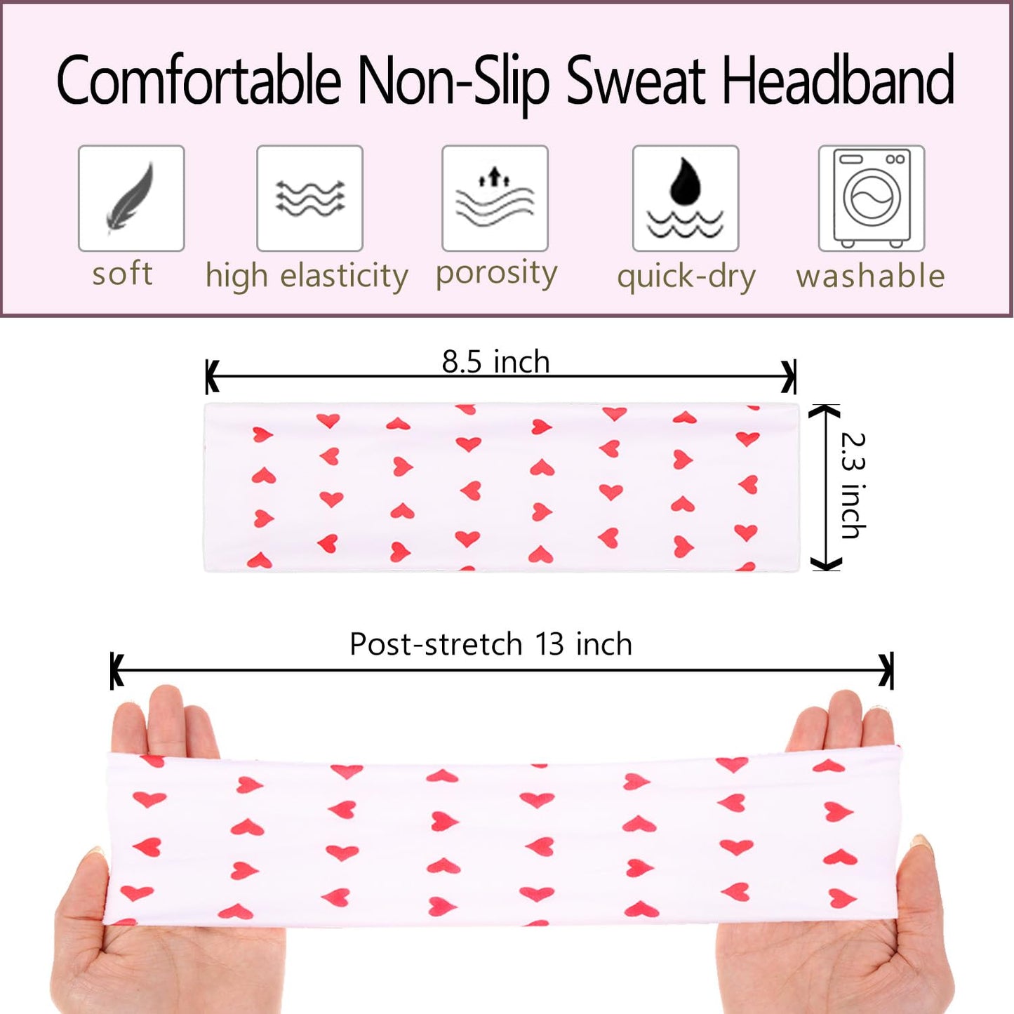 Floral Non-Slip Headbands for Women