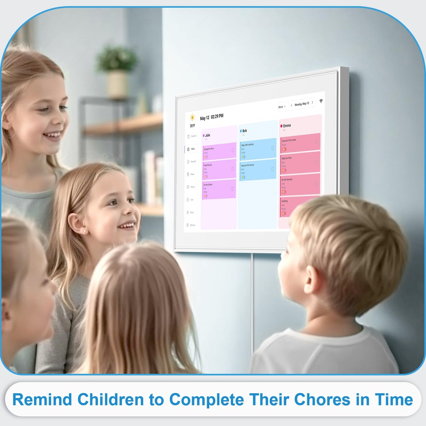 15.6 Inch Digital Calendar Wall Touchscreen&Chore Chart