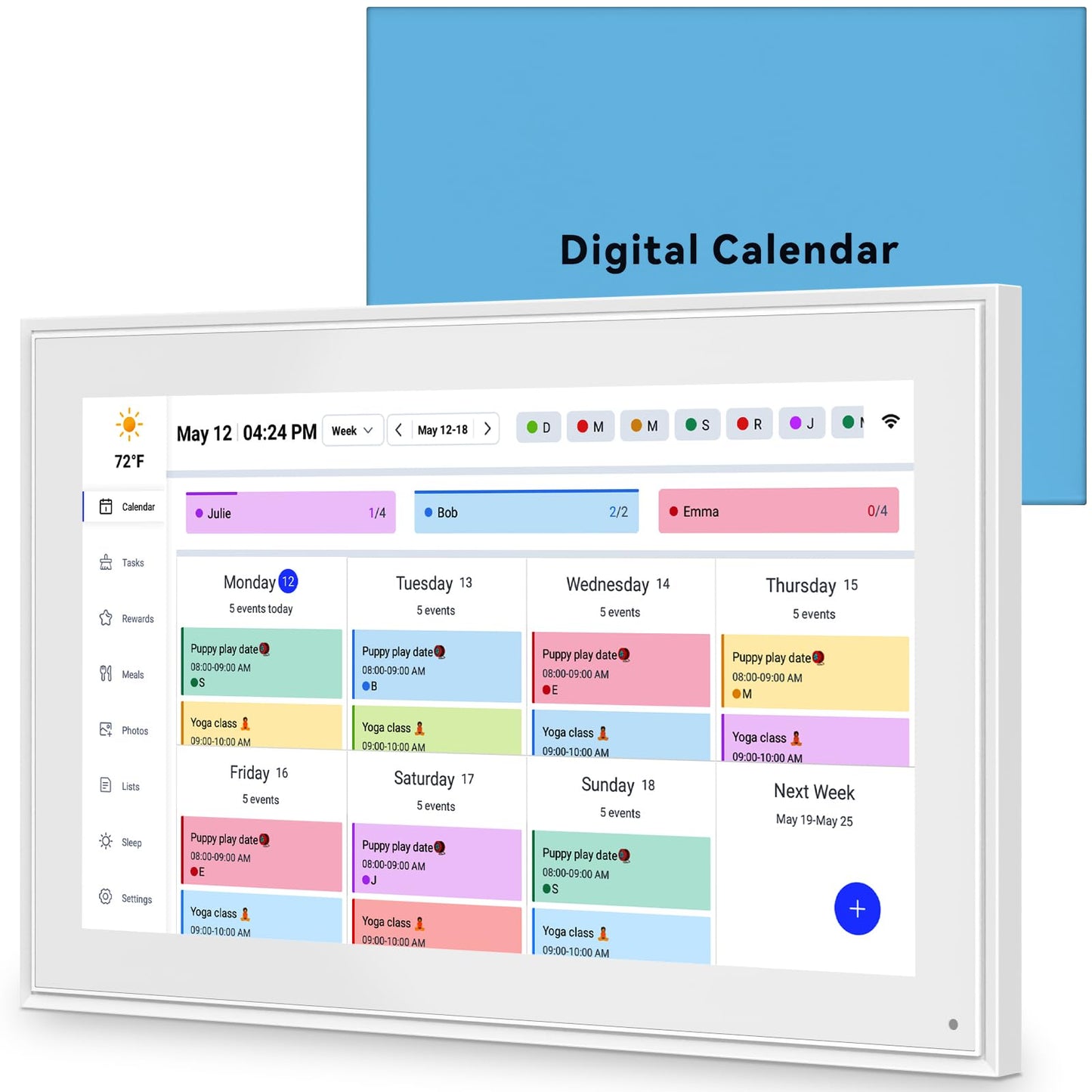 15.6 Inch Digital Calendar Wall Touchscreen&Chore Chart