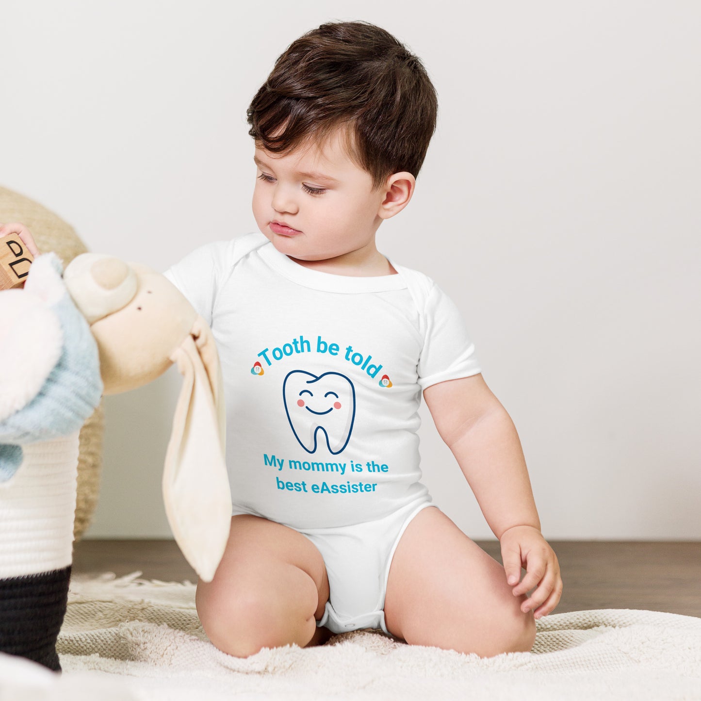 eAssist Infant Onesie (0-3 Months) – Soft, Stylish, and Full of Charm!